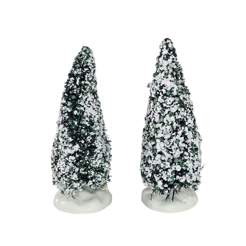 Lemax Snowy Miniature Christmas Trees Set of 2